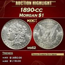 1890-cc Morgan Dollar $1 ms62 USCG