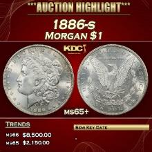 1886-s Morgan Dollar $1 ms65+ SEGS
