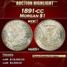1891-cc Morgan Dollar $1 ms65+ SEGS