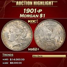1901-p Morgan Dollar $1 ms62+ USCG