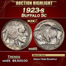 1923-s Buffalo Nickel 5c ms65 SEGS