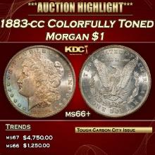 1883-cc Morgan Dollar Colorfully Toned $1 ms66+ SEGS