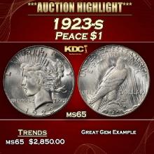 1923-s Peace Dollar $1 ms65 SEGS