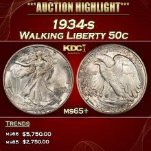 1934-s Walking Liberty Half Dollar 50c ms65+ SEGS