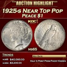 1925-s Peace Dollar Near Top Pop $1 ms65 SEGS