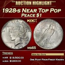 1928-s Peace Dollar Near Top Pop $1 ms65 SEGS