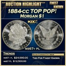1884-cc Morgan Dollar TOP POP! $1 ms67+ pl SEGS