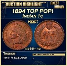 1894 Indian Cent TOP POP! 1c ms66+ rb SEGS