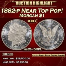 1882-p Morgan Dollar Near Top Pop! $1 ms65+ DMPL SEGS