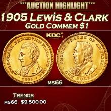 1905 Lewis & Clark Gold Commem Dollar 1 ms66 SEGS