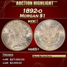 1892-o Morgan Dollar $1 ms65+ SEGS