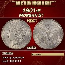 1901-p Morgan Dollar $1 ms62 USCG