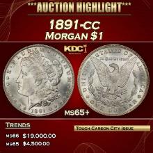1891-cc Morgan Dollar $1 ms65+ SEGS