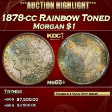 1878-cc Morgan Dollar Rainbow Toned $1 ms65+ SEGS