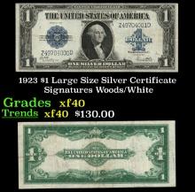 1923 $1 large size Silver Certificate Grades xf Signatures Woods/White