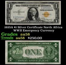 1935A $1 Silver Certificate North Africa WWII Emergency Currency Grades Choice AU/BU Slider