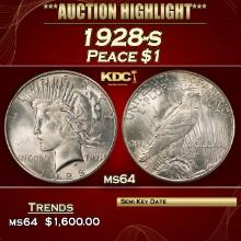 1928-s Peace Dollar $1 ms64 SEGS