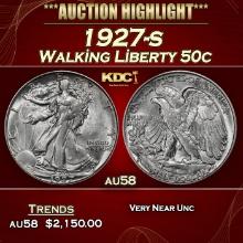 1927-s Walking Liberty Half Dollar 50c au58 SEGS