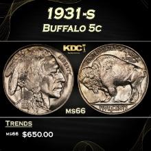 1931-s Buffalo Nickel 5c Grades ms66