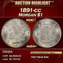 1891-cc Morgan Dollar $1 Grades ms64+