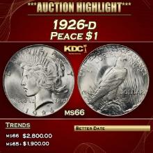 1926-d Peace Dollar $1 ms66 SEGS