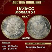 1878-cc Morgan Dollar $1 ms65+ SEGS