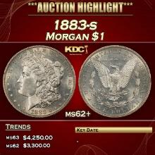 1883-s Morgan Dollar $1 ms62+ USCG