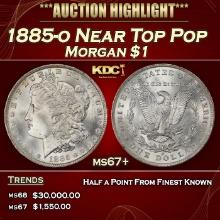 1885-o Morgan Dollar Near Top Pop $1 ms67+ SEGS
