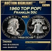1960 Proof Franklin Half Dollar TOP POP! 50c pr69 DCAM SEGS