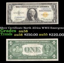 1935A $1 Silver Certificate North Africa WWII Emergency Currency Grades Choice AU/BU Slider