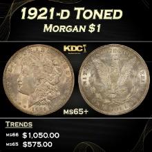 1921-d Morgan Dollar Toned $1 Grades ms65+