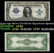 1923 $1 large size Silver Certificate Grades xf Signatures Speelman/White