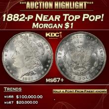 1882-p Morgan Dollar Near Top Pop! $1 ms67+ SEGS
