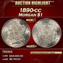 1890-cc Morgan Dollar $1 ms65+ SEGS