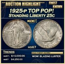 1925-p Standing Liberty Quarter TOP POP! 25c ms67 SEGS