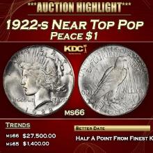 1922-s Peace Dollar Near Top Pop $1 ms66 SEGS