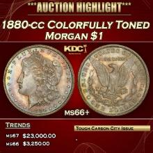 1880-cc Morgan Dollar Colorfully Toned $1 ms66+ SEGS