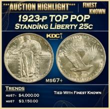 1923-p Standing Liberty Quarter TOP POP 25c ms67+ SEGS