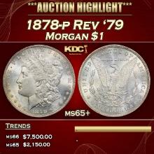 1878-p Rev '79 Morgan Dollar $1 ms65+ SEGS