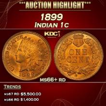 1899 Indian Cent 1c ms66+ rd SEGS