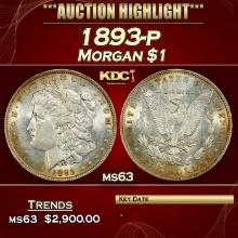 1893-p Morgan Dollar $1 ms63 USCG