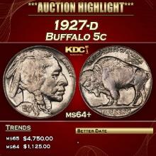 1927-d Buffalo Nickel 5c ms64+ SEGS