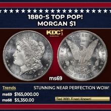 1880-s Morgan Dollar TOP POP! $1 ms69 SEGS