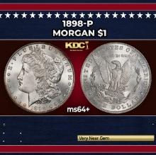 1898-p Morgan Dollar $1 Grades ms64+