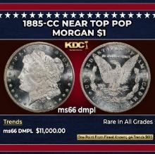 1885-cc Morgan Dollar Near Top Pop $1 ms66 dmpl SEGS