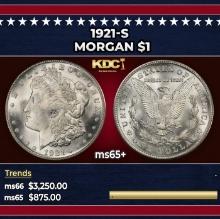 1921-s Morgan Dollar $1 ms65+ SEGS