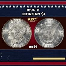 1896-p Morgan Dollar $1 Grades ms64