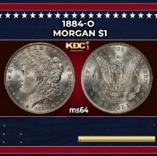 1884-o Morgan Dollar $1 Grades ms64
