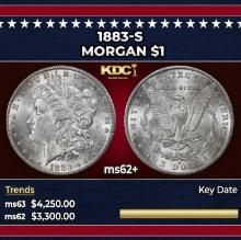1883-s Morgan Dollar $1 ms62+ USCG