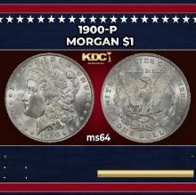 1900-p Morgan Dollar $1 Grades ms64